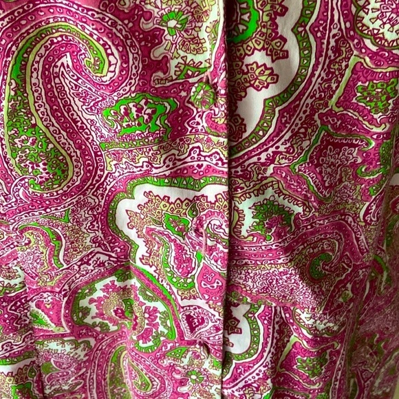 Talbots Women’s Pink Paisley Sleeveless Cotton Size 16 Fit & Flare Midi Dress - Picture 3 of 7